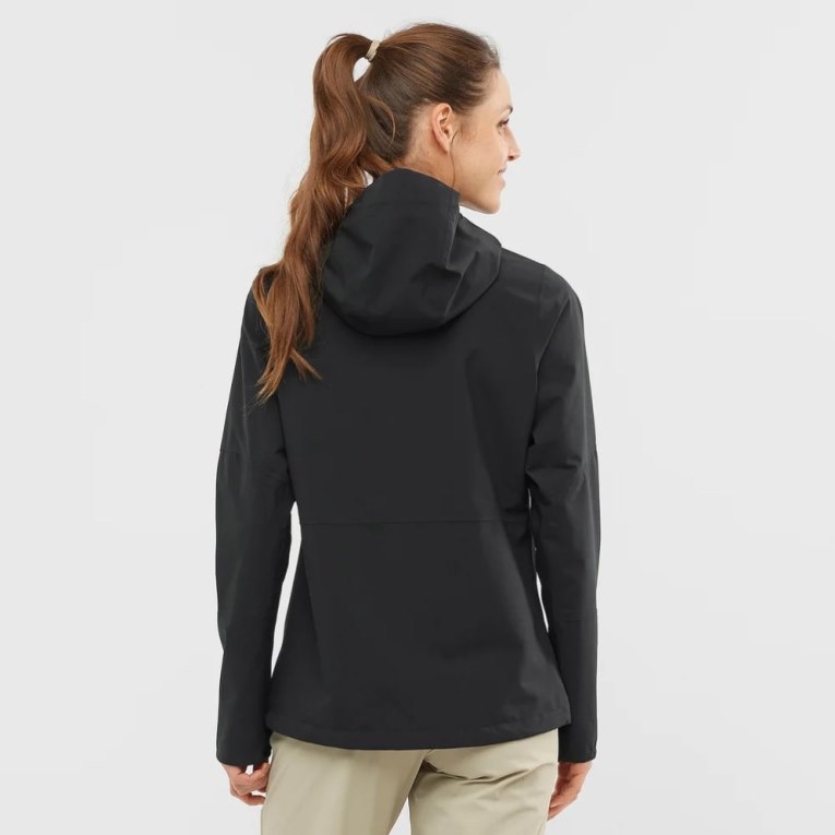 Chaquetas Shell Salomon Outrack Impermeables 2.5L Mujer Negros | MX ZWBL426